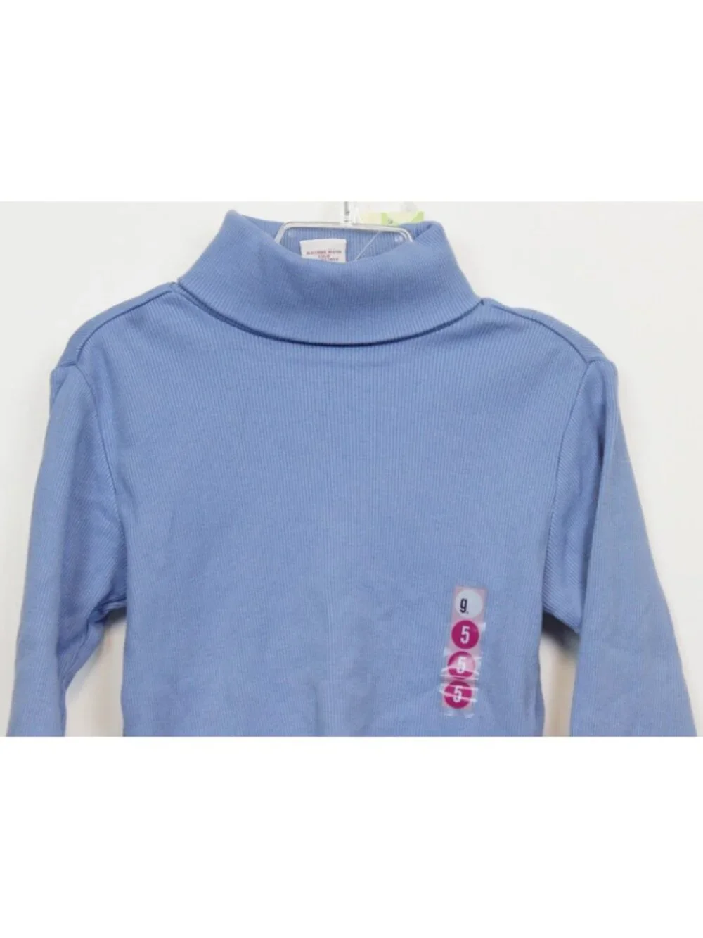 2003 Gymboree Flower Blossom Periwinkle Turtleneck Shirt Tee sz 5 Ribbed sz 5